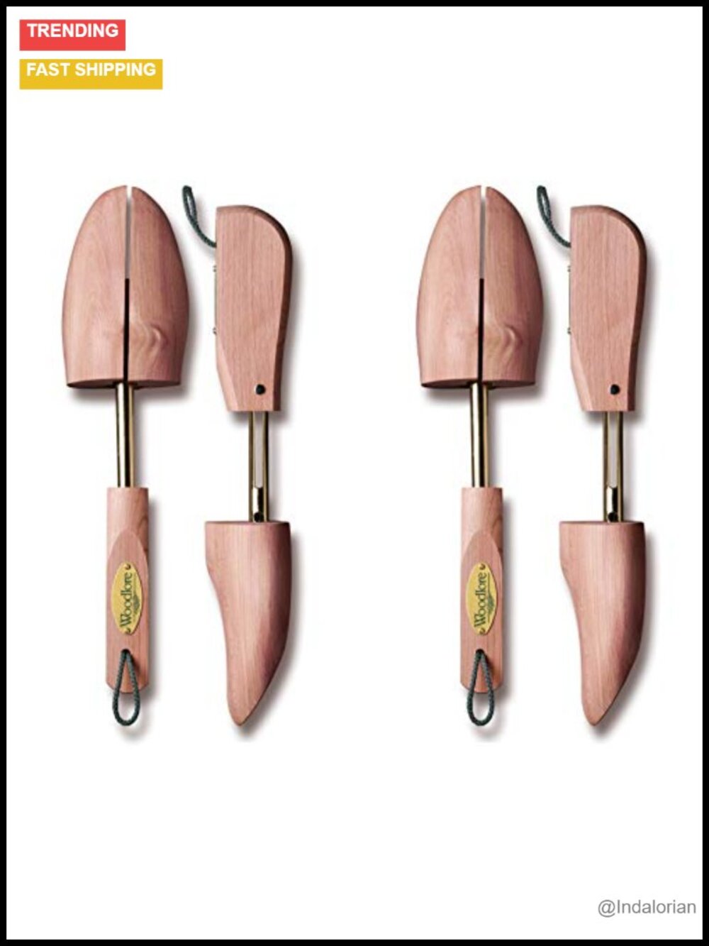 Aromatic Cedar Wood Shoe Trees Adjustable 2-Pack USA Made